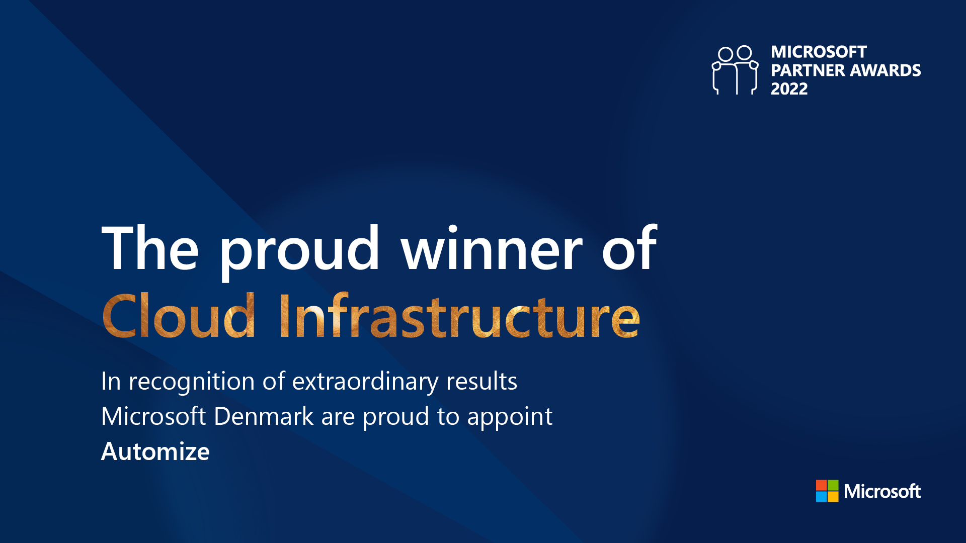 Cloud infrastructure winner banner